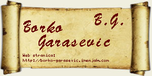 Borko Garašević vizit kartica